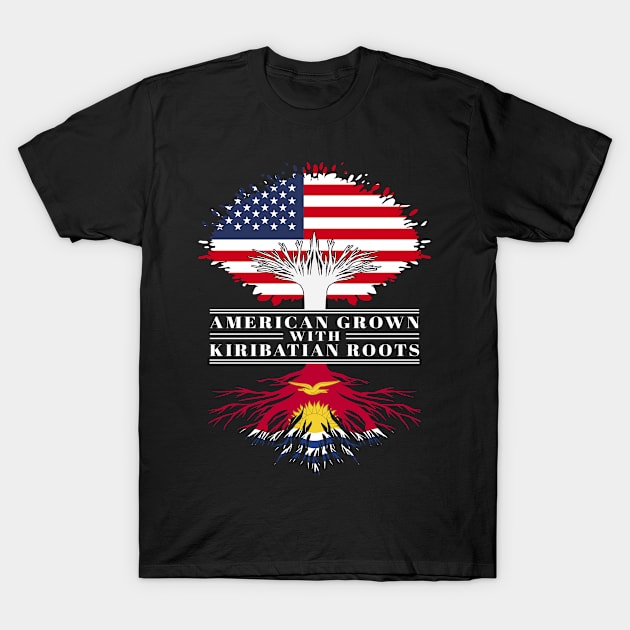 American Grown With Kiribatian Roots Us Kiribati Flag Tree T-Shirt by BramCrye